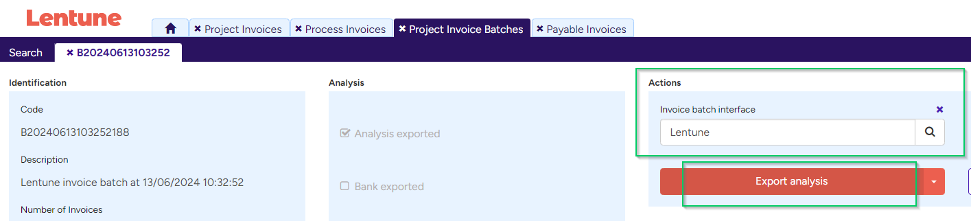invoice batch interface for batch-2